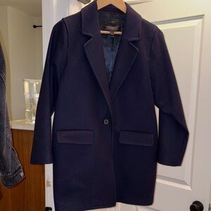 J. Crew Classic Navy Wool Coat